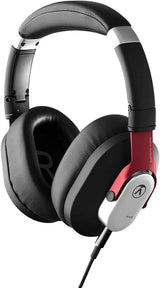 Austrian Audio Hi-X15, auriculares profesionales para estudios de grabación, salas de ensayo o uso diario (circumaurales, almohadillas de espuma con memoria, conector jack de 3,5 mm), negro/rojo