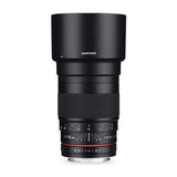 Samyang F1112209101 - Objetivo fotográfico DSLR para Micro Cuatro Tercios (Distancia Focal Fija 135mm, Apertura f/2-22 ED UMC, diámetro Filtro: 77mm), Negro
