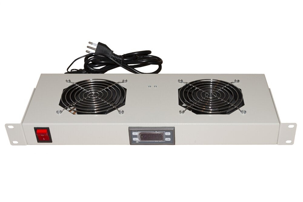 Link lkvent2gr módulo 2 Ventiladores refrigeración con Pantalla, Gris