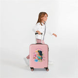 Disney Princesas Maleta de cabina Rosa 38x55x20 cms Rígida ABS Cierre de combinación lateral 34L 2 kgs 4 Ruedas dobles