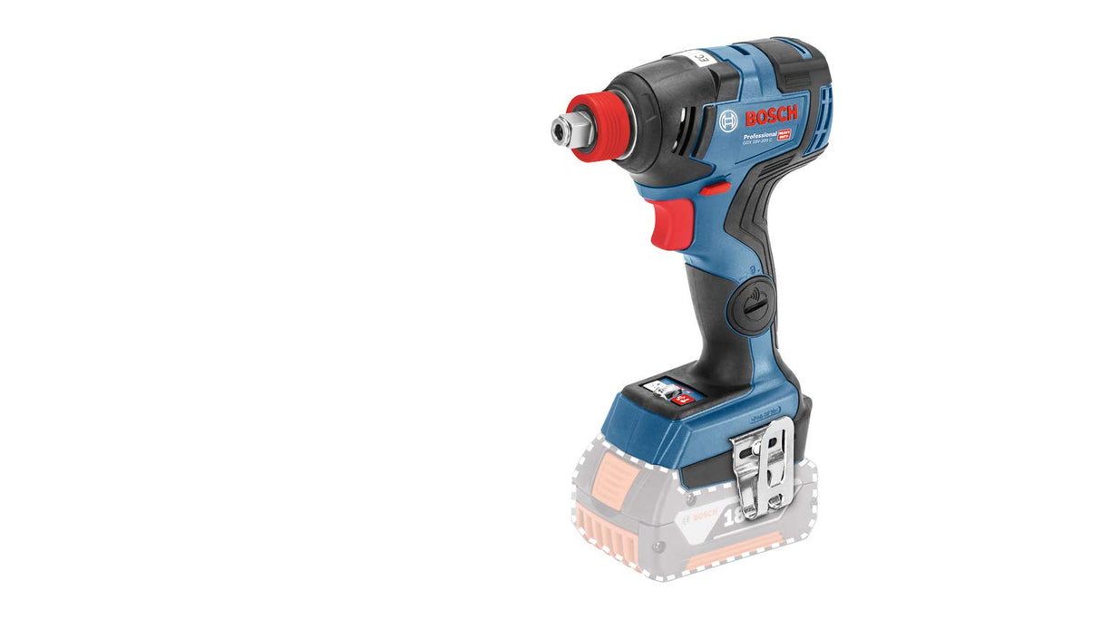 Bosch Professional 18V System GDX 18V-200 C - Llave de impacto a batería (Brushless, 200 Nm, conectable, 2 baterías x 5.0 Ah, en L-BOXX)