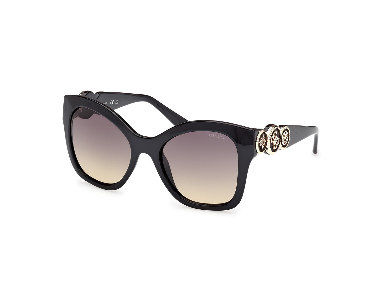 Guess Gu00197 Gafas, 05b Shiny Black, 55/20/140 para Mujer