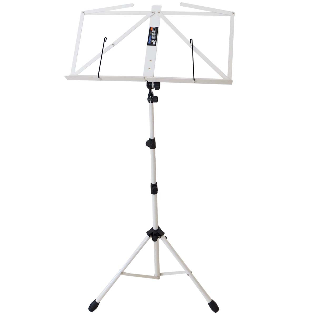 Keepdrum MUS3 WH - Atril para partituras (incluye funda y 4 pinzas), color blanco
