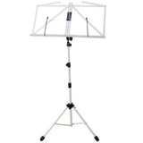 Keepdrum MUS3 WH - Atril para partituras (incluye funda y 4 pinzas), color blanco