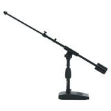 Gator Frameworks - Soporte de micrófono de base corta con peso con brazo telescópico y peso de contador de 2.5 libras; ideal para escritorio, grabación y transmisión (GFW-MIC-0822)