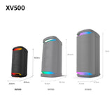 Sony SRS-XV500 Altavoz Inalámbrico Bluetooth para Fiestas, Sonido Potente, Mega Bass, 25h Autonomía, Portátil, Iluminación LED, Party Connect, Clasificación IPX4, Entrada Micrófono o Guitarra