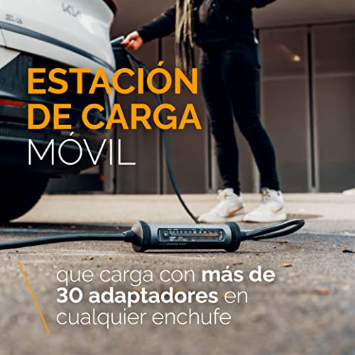 Juice Booster 3 Air Traveller Plus Set, Mobile Wallbox 11kW con App, Sin Instalación, Cargador Coche Electrico con Cable Tipo 2, Ligero e Impermeable, Incluye 3 Adaptadores CEE + EU Schuko + Tipo 2