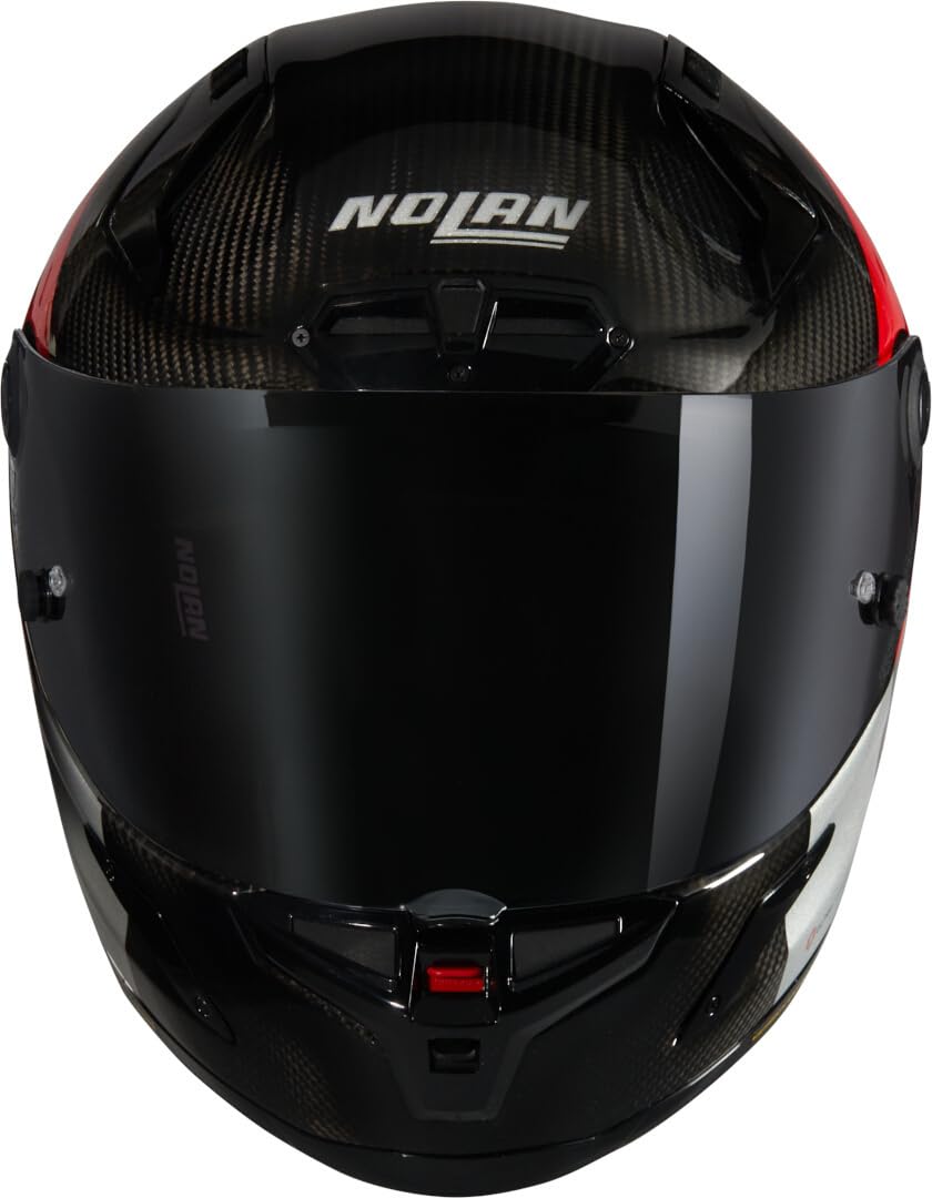 NOLAN Helmet X-804 RS Combo Gara 351 XL, Carbono/Rojo/Gris/Negro