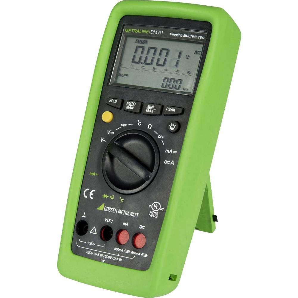Gossen Metrawatt METRALINE DM 61 Multímetro de mano digital CAT III 600 V CAT IV 300 V pantalla (cuentas), Negro, Verde