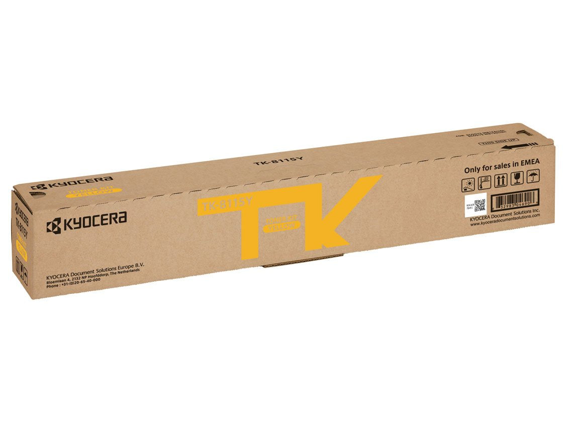 Kyocera TK-8115Y Cartucho de tóner Amarillo 1T02P3ANL0 para ECOSYS M8124cidn, ECOSYS M8130cidn