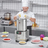 VEVOR Procesador de Alimentos y Picadora de Verduras, Acero Inoxidable de Grado Alimenticio 18 L con Cuchilla en Forma de S y Raspador, para Picar Verduras, Frutas, Granos y Nueces, 425 x 373 x 710 mm