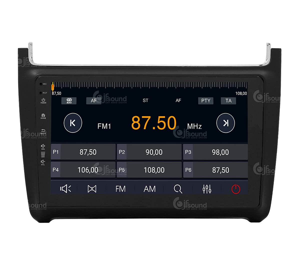 Autorradio de Ajuste Personalizado para Volkswagen Polo Android GPS Bluetooth WiFi Dab USB Pantalla táctil Full HD 9" procesador de 8 núcleos y comandos de Voz