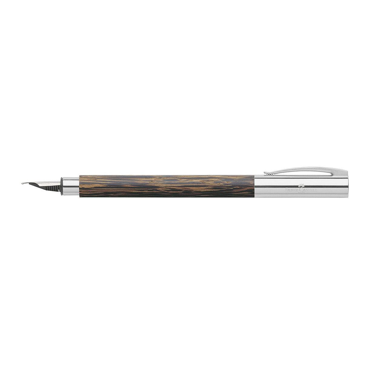 Faber-Castell Ambition Cocos 148171 - Pluma estilográfica, ancho F, incluye caja de regalo y convertidor