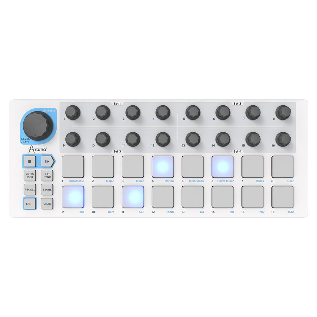 Arturia - BeatStep - Controlador MIDI Compacto y Secuenciador con Software Creativo para Grabación de Alta Calidad - 16 Pads, 16 Codificadores