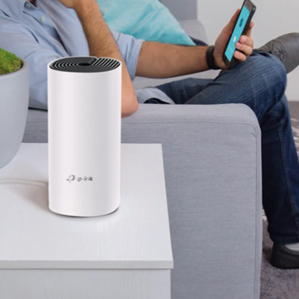 TP-Link Deco P9 (3-Pack) - PLC Mesh Wi-Fi Híbrido con Powerline, Adecuado para Casas Grandes con Paredes Gruesas, Powerline AV1000 + WiFi AC1200, Cobertura hasta 560 ㎡,2xPuerto Gigabit, CPU Qualcomm