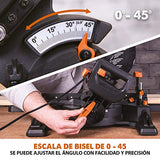 Evolution Power Tools - R210SMS-300+ Ingletadora deslizante multimaterial de 210 mm (230 V), con paquete plus, Corta acero dulce, aluminio, plástico, madera con clavos incrustados