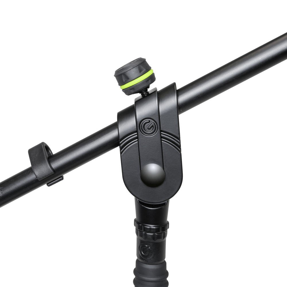 Gravity MS 4221 B - Pie de micrófono corto con trípode y brazo jirafa de 2 puntos de ajuste