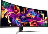 MSI MPG 491CQPX QD-OLED Monitor Curvo Gaming de 49" DQHD, 1800R, 5120 x 1440 Quantum Dot OLED Panel, 240Hz/0.03ms, 99% DCI-P3, Display HDR True Black 400, KVM, Negro