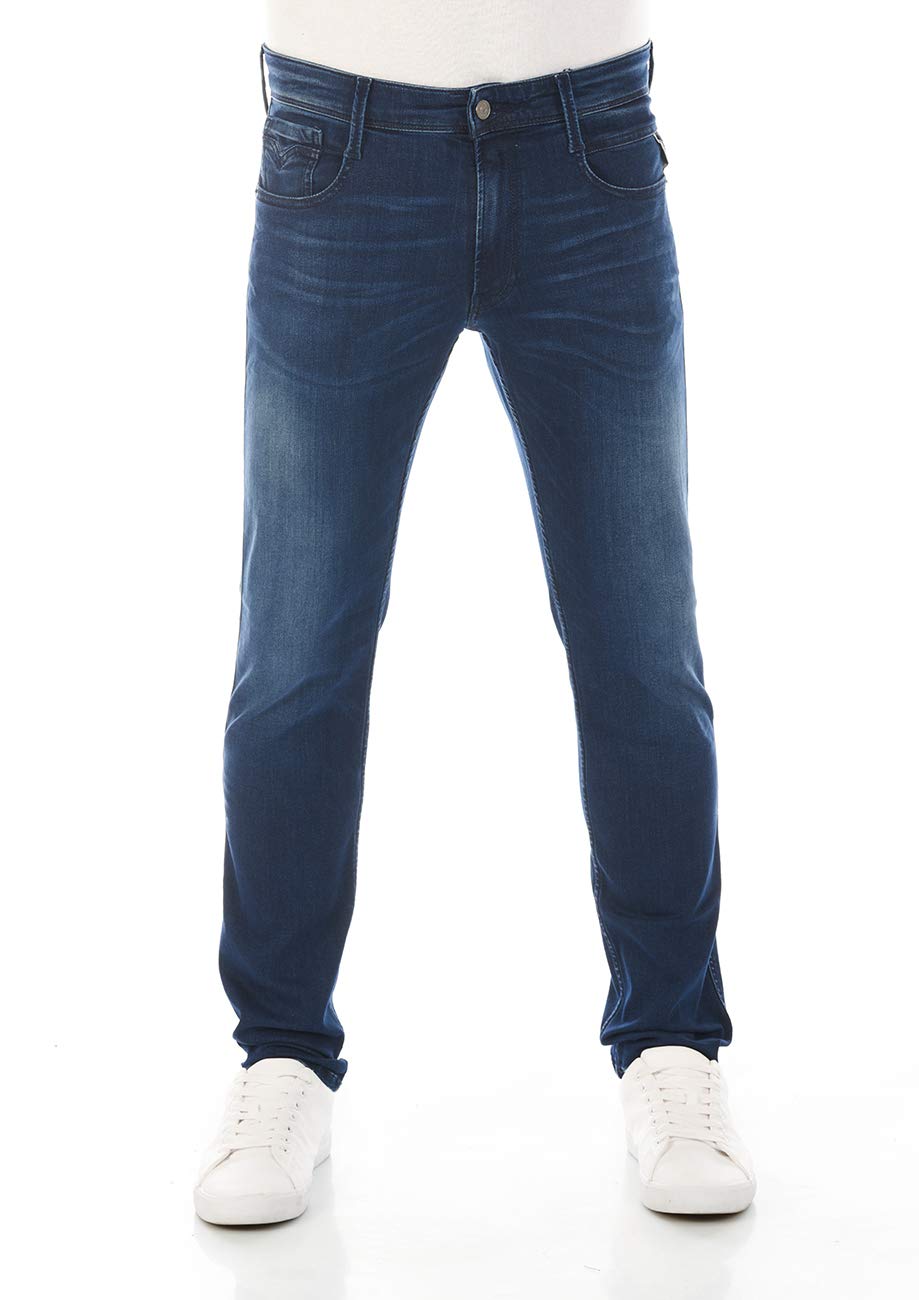 Replay Anbass Slim Fit Jeans con Power Stretch,para hombre,Azul (Medium Blue 009),34W / 38L