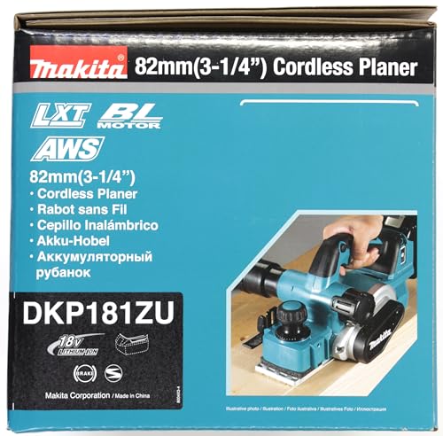 Makita DKP181ZU -Cepillo 18v lxt BL 82mm (sin batería, sin Cargador)