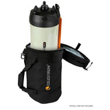 Celestron 94026 Bolsa para telescopio de 8” para tubos ópticos Schmidt Cassegrain y EdgeHD – Estuche resistente al agua duradero con compartimentos protectores, bolsillo para accesorios, correa, negro