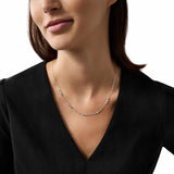 Emporio Armani Collar de plata de ley con cierre de langosta para mujer