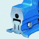 Tornillo de banco de Heuer, con mordazas reversibles e intercambiables, dentadas y lisas, 4661837