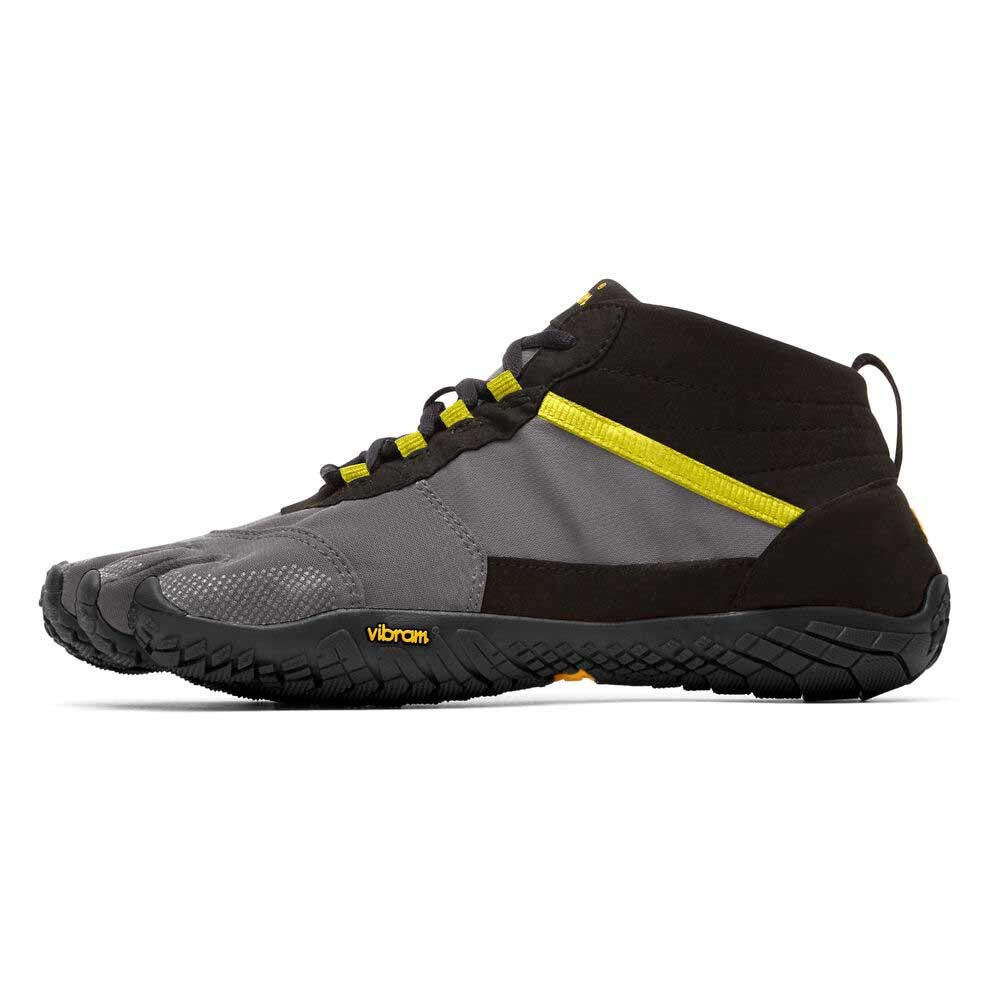 Vibram V-Trek, Zapatillas Mujer, Negro/Gris/Citronelle, 36 EU