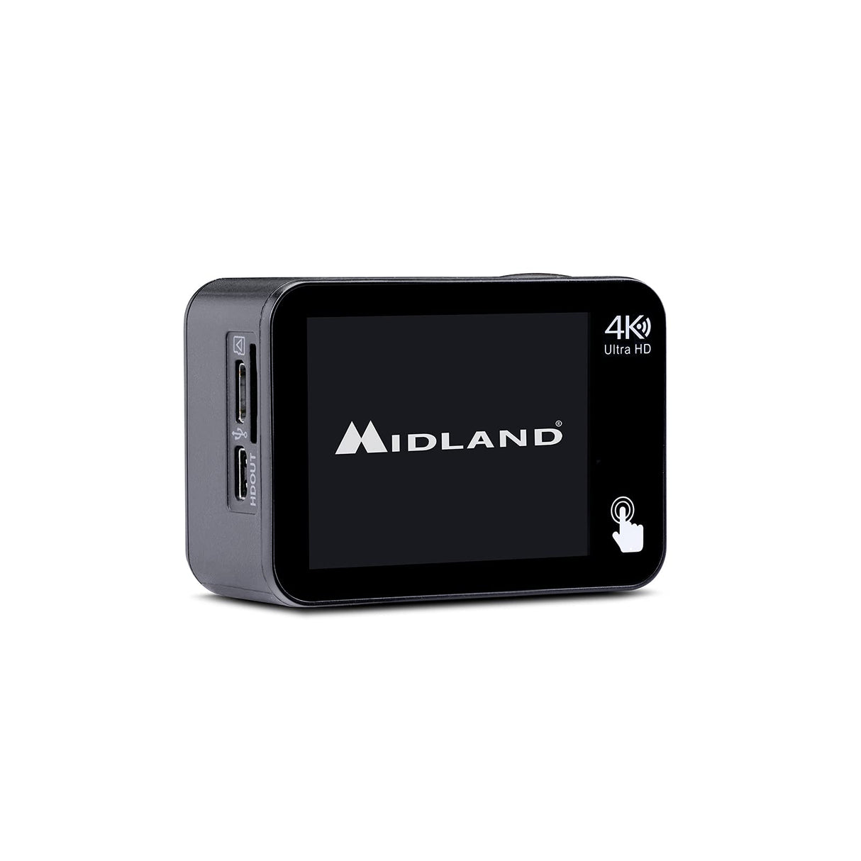 MIDLAND - Cámara Acción 4K H9 Pro WiFi con Mando a Distancia, Cámara Deportiva y Acuática 30 m, 2H de Autonomía, 30fps, Fotos 20MP, Pantalla Táctil IPS, 7 Modos de Video, Control por Smartphone