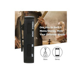 M-Vave WP9 - Sistema de monitorización intrauditivo inalámbrico, transmisor y Receptor de 2,4 GHz, diseño con Clip, Recargable por USB, Negro