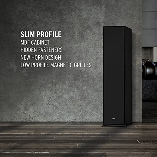 Klipsch R-800F Black (Unidad) - Altavoz de Suelo para estéreo Frontal Home Cinema 150W/600W