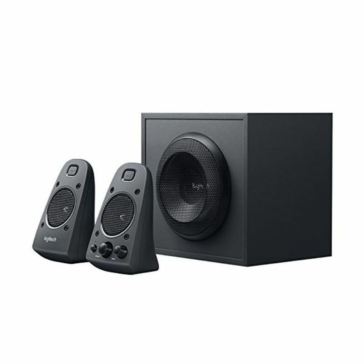 Logitech Z625 Sistema de Altavoces 2.1 Subwoofer, THX, 400W de Pico, Graves Profundos, Entrada Óptica 3.5 mm/RCA, Enchufe EU, PC/PS4/Xbox/Reproductor/DVD Player/TV/Smartphone/Tablet, Negro