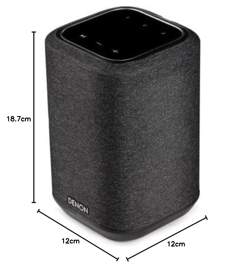 DENON Home 150, Altavoz multiroom con Sistema HEOS Integrado y Control por Voz, Amazon Alexa, Google Assistant, Apple Siri, Color Negro