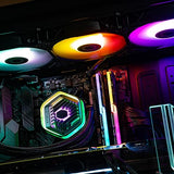 Cooler Master MasterLiquid Atmos 360 Black Refrigeración Líquida para CPU – Refrigeración Líquida AIO, Bomba Doble Cámara, Ventiladores SickleFlow 120 Edge Preinstalados, ARGB Gen 2, LGA1700 y AM5