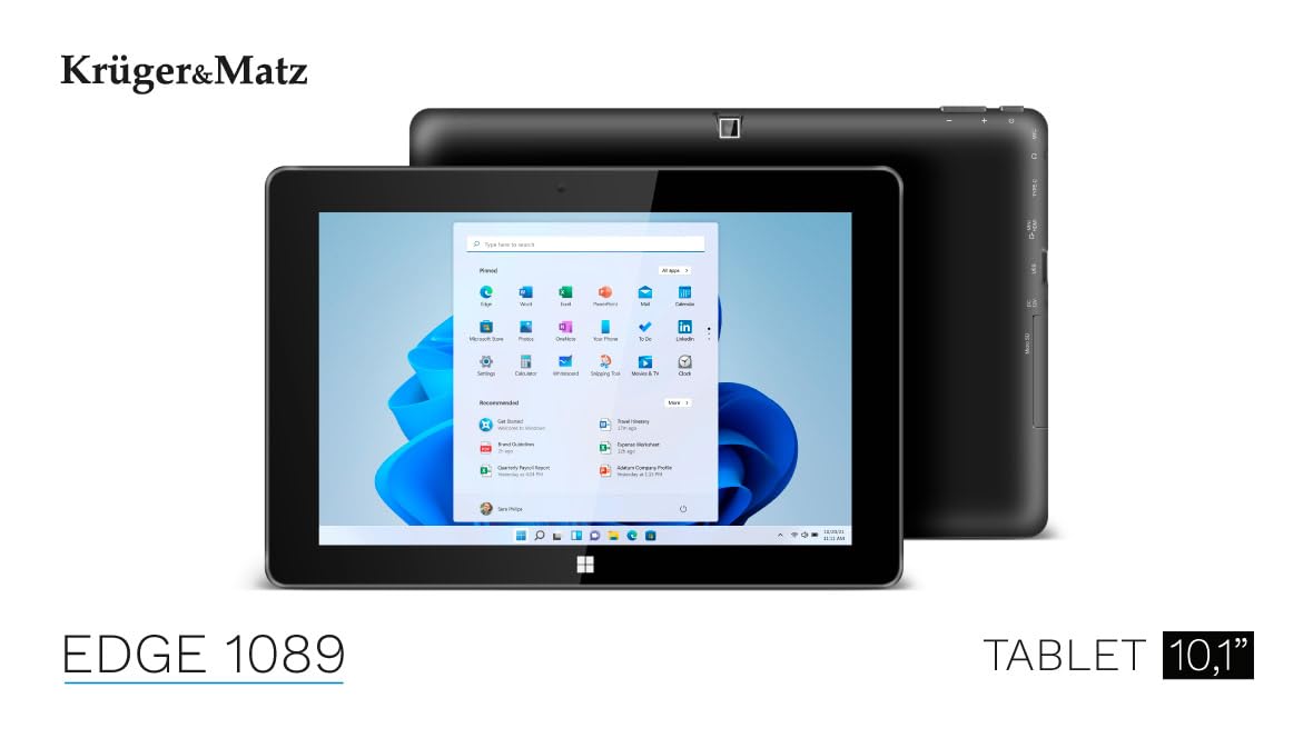 Krüger&Matz Tablet 2 en 1 Edge 1089 Diagonal 10,1" USB3.0 HDMI 8/256GB Windows 11 Pro KM1089S.1