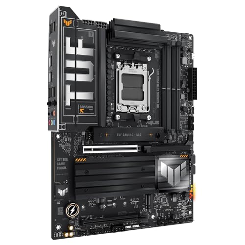 ASUS TUF Gaming X870-PLUS WiFi - Placa Base AMD ATX, 16+2+1(80A) etapas de Potencia, DDR5, PCIe 5.0 Compatible con GPU de última generación, 4X M.2, WiFi 7, USB4, USB 20 Gbps con PD Fast Charge