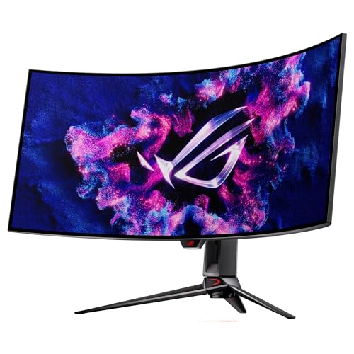 ASUS ROG Swift OLED PG39WCDM - Monitor Gaming OLED Curvo de 39 Pulgadas (3440x1440), 240 Hz, 0,03 ms, G-Sync, disipador Personalizado, ROG Smart KVM, 90 W Type-C, DisplayWidget Center