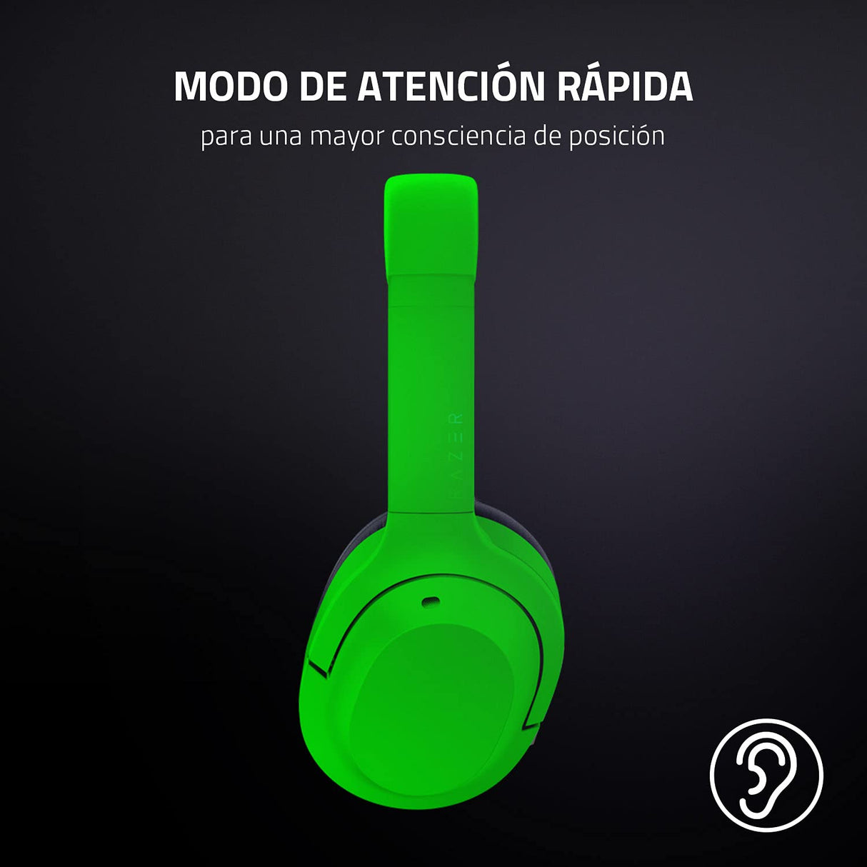 Razer Opus X - Auriculares inalámbricos de baja latencia con tecnología ANC (cancelación activa del ruido, controladores de 40 mm ajustados a la medida, batería de hasta 40 horas) Quartz