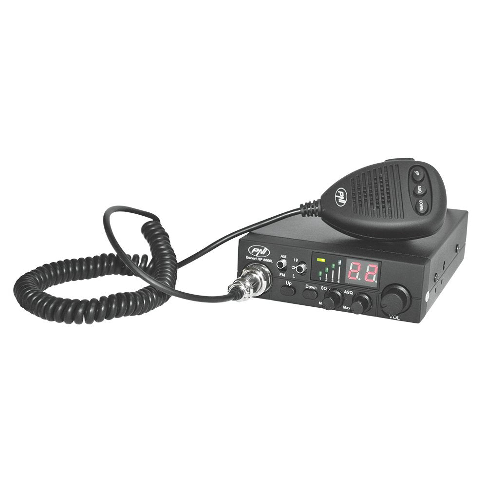 CB Radio PNI Escort HP 8000L con Ajustable ASQ, 4W, Función de Bloqueo de Teclas, Potencia 4W