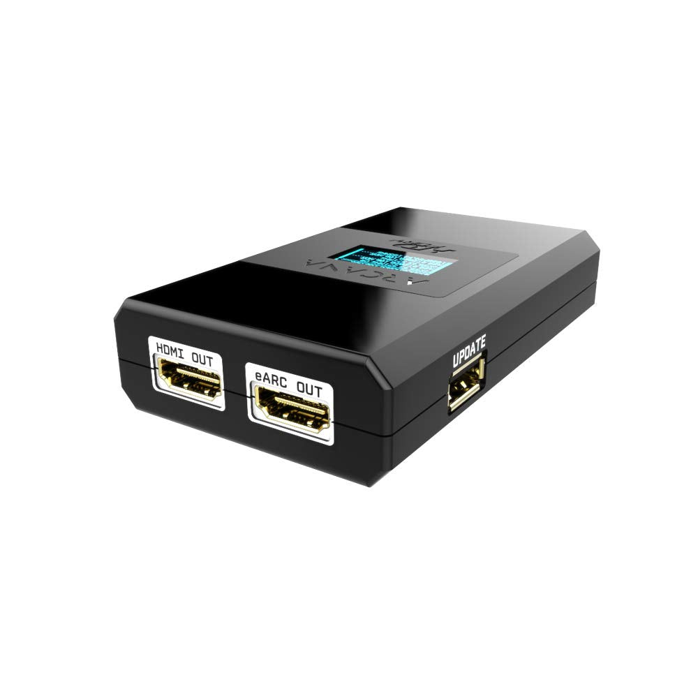 HDFury Arcana HDF0160, escalador HDMI y adaptador eARC, compatible con todos los formatos de audio, con opción de escalado, conversor para fuentes HDMI y sistemas de sonido eARC