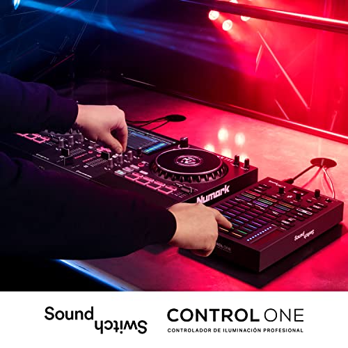 SoundSwitch Control One - Controlador de iluminación DMX DJ profesional con 3 meses de acceso al software SoundSwitch y soporte para Phillips Hue