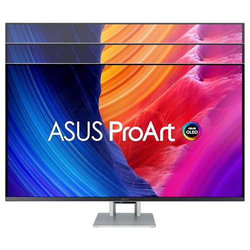ASUS ProArt Display OLED PA32UCDM Monitor Profesional de 32 Pulgadas, 4K UHD 3840x2160, QD-OLED, Ultrafino, 240Hz, 0.1ms, HDR-10, HLG, 99% DCI-P3, Thunderbolt 4, Calman Ready, ColorSpace