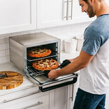 Ninja Foodi Horno multifunción 10 en 1, Mini horno portátil para encimeras y superficies de trabajo, 10 funciones de cocción, Freír con aire, Asar, Parrilla, Hornear y más, en plata y negro, DT200EU