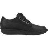 Clarks Funny Dream, Zapatos de Cordones Derby Mujer, Negro (Black Leather), 39.5 EU