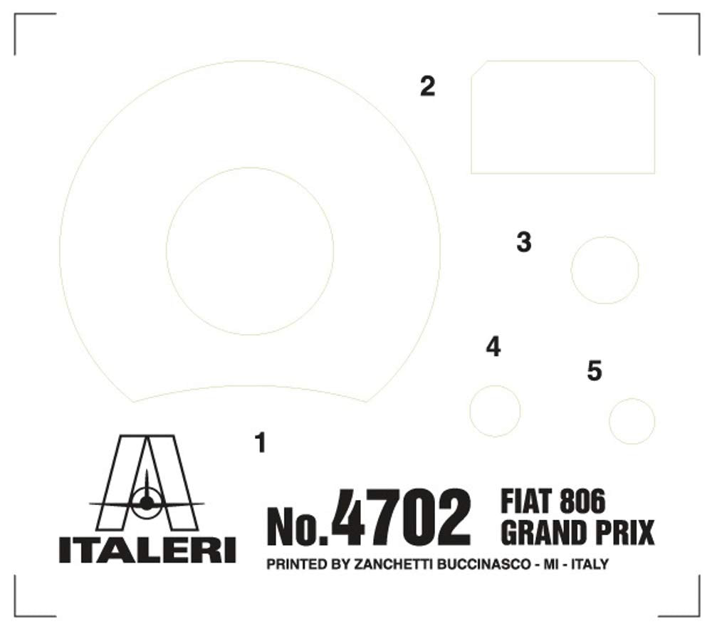 Carson Italeri 1 12 / FIAT Grand Prix # 4702 Kits-806 Modelo, plástico