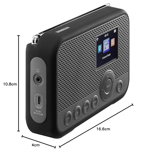Sangean WFR-39 Radio por Internet con Dab+, FM, WiFi Gris-Negro