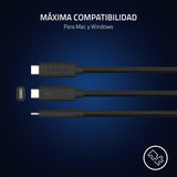 Razer Cable Thunderbolt 4 - Cable Thunderbolt de alto rendimiento (40 GB/s, resolución de hasta 8K, carga de 100W, compatible con Thunderbolt 3) Negro | 2.0M