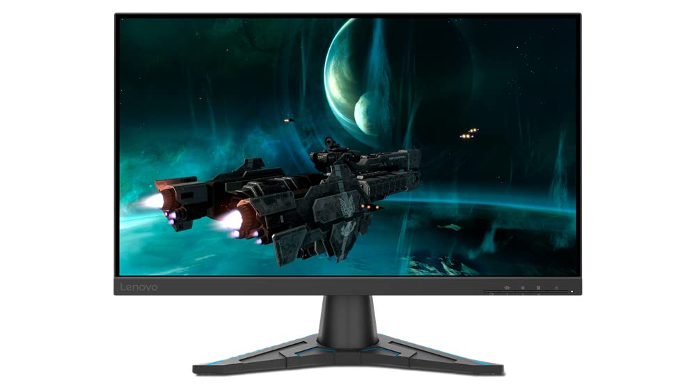 Lenovo G24e-20 - Monitor Gaming 23.8" FullHD (VA, 120Hz, 1ms, HDMI + DP, Cable HDMI, FreeSync Premium, Base Metálica) Ajuste de inclinación - Negro