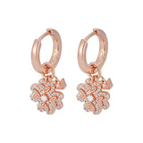 Emporio Armani Pendientes Sentimental de plata de ley de oro rosa para mujer, EG3610221, talla única, Sin piedra preciosa, Rosa Coral