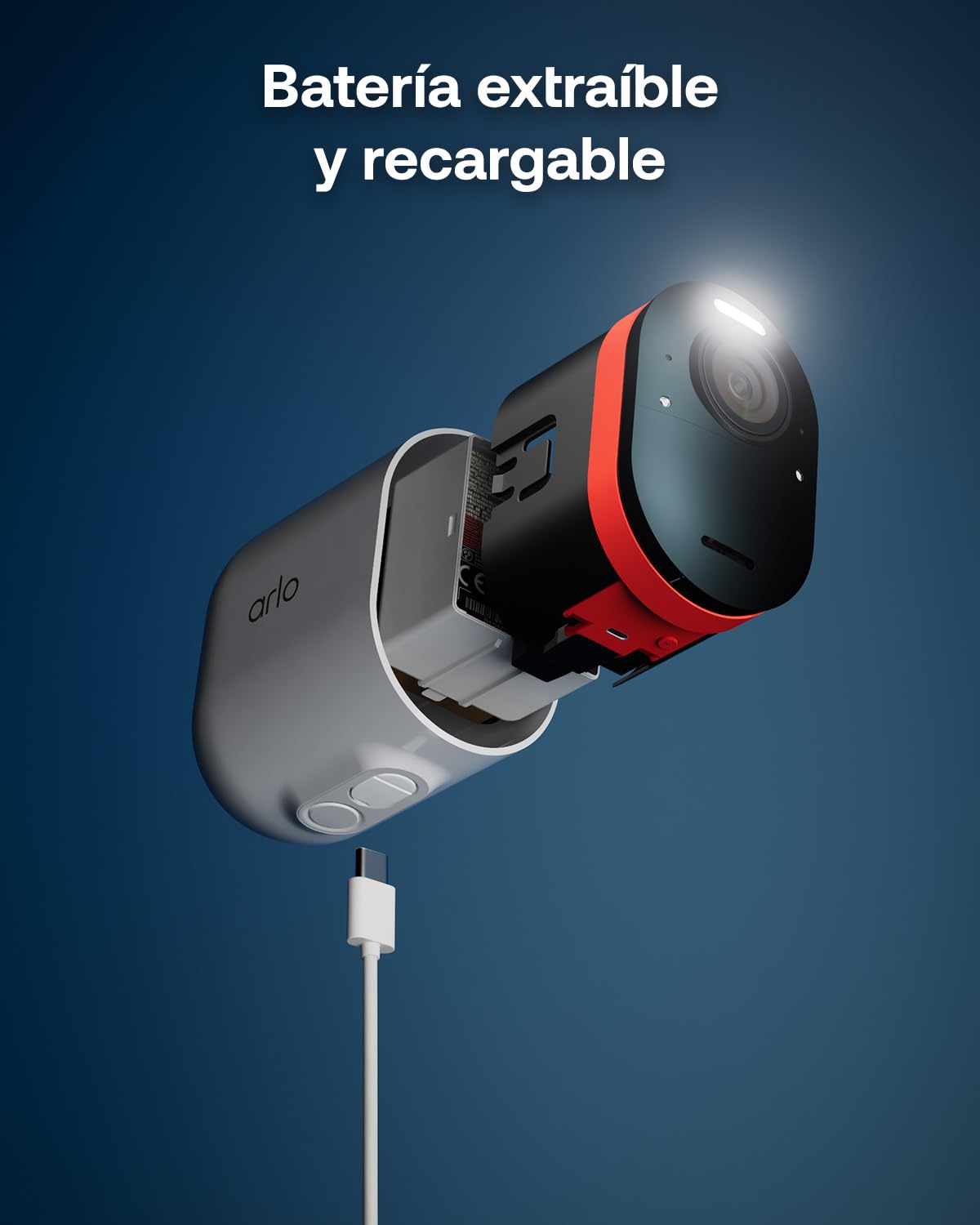 Arlo Ultra 3, Cámara de Vigilancia Exterior WiFi 4K UHD, Reconocimiento por IA, Vsión Nocturna a Color, Audio bidireccional, Funciona con Alexa, Prueba de Secure App incluida, 2 Cámaras + Smarthub